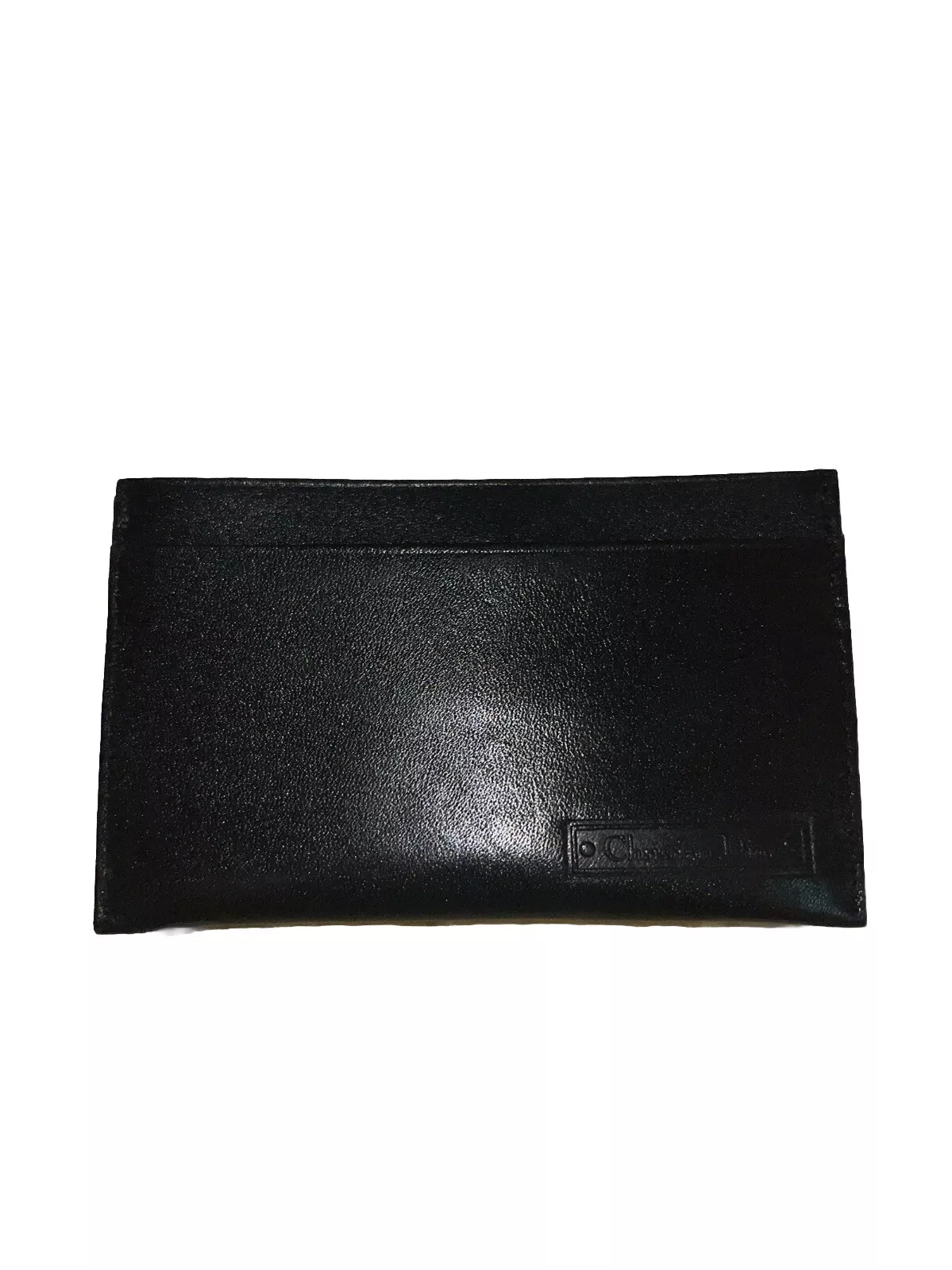 Porte carte mince Christian Dior NOIR cuir souple...