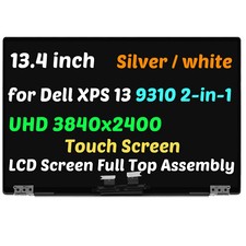 13.4" for Dell XPS 13 9300 UHD LCD Display Touch Screen Assembly Complete White