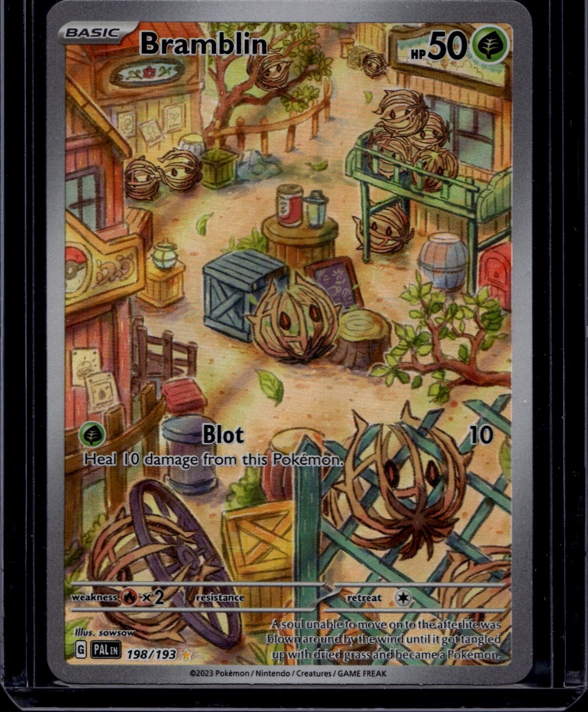 Pokemon TCG Bramblin 198/193 Paldea Evolved Illustration Rare NM