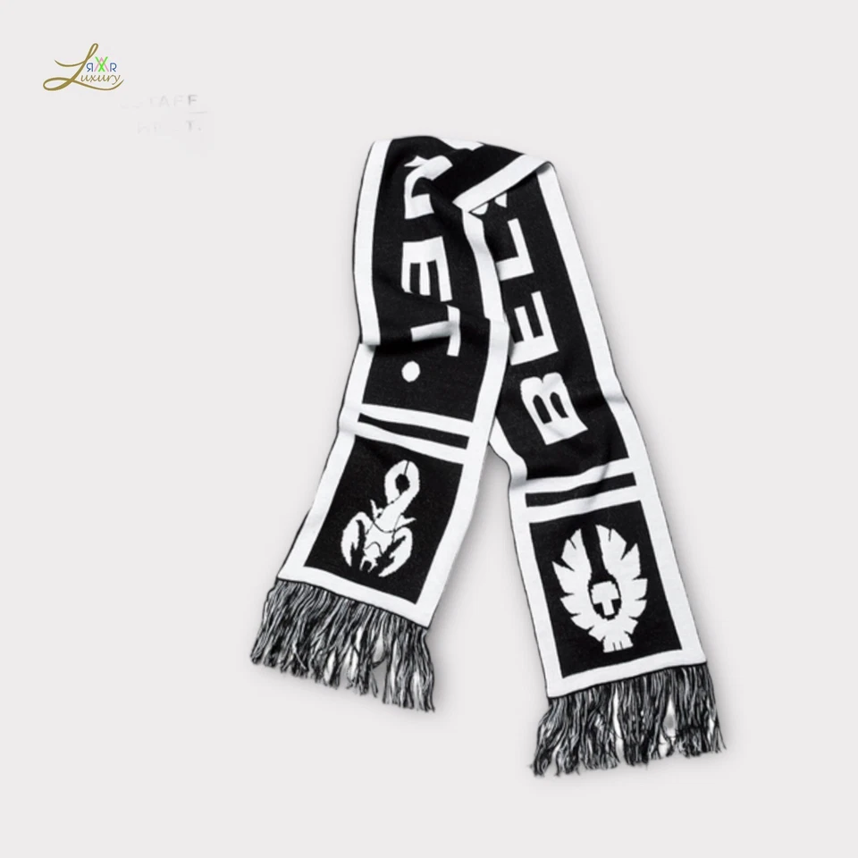 Bufanda de fútbol Belstaff x Sophnet Claughton - mezcla de lana negra/natural Foto 2 de 4