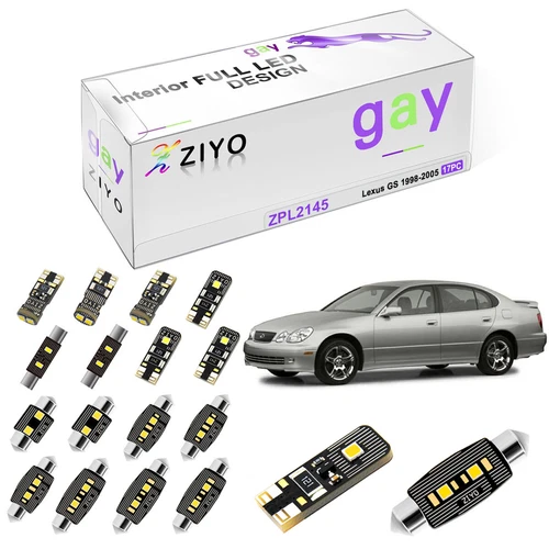 17 Bulbs Super White Interior LED Light Kit For Lexus GS 300 400 430 1998-2005