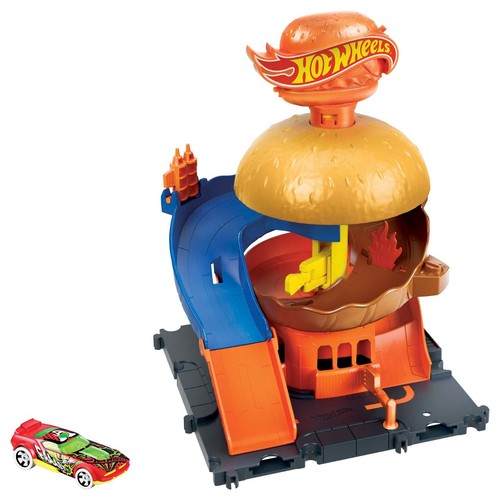 Hot Wheels City Rallye-Set Eiswirbel/Parkplatz/Burger Drive Restaurant- 1 Stück - Bild 12 von 22