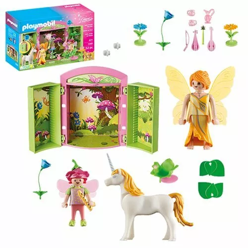 Playmobil Fairies Fairy Garden Play Box Set 5661 Ages 4 with 52