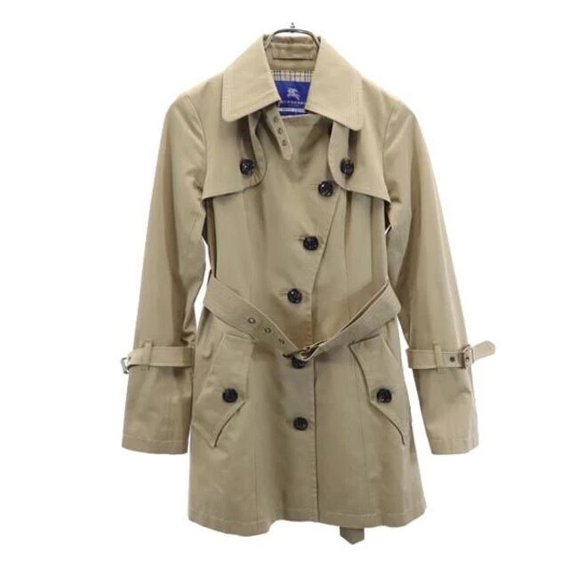 Burberry Blue Label Trench Coat with Belt Nova Check 36 Light