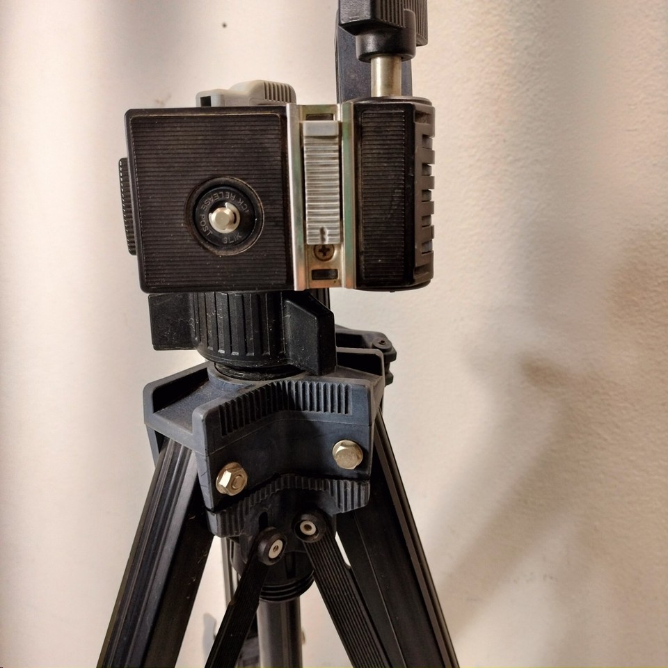 SLIK U212 Deluxe Universal Tripod Professional Black Finish 3 Way Head eBay