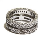 14k white gold 2.28ct clarity enhanced diamond engagement ring wedding band set — photo 4