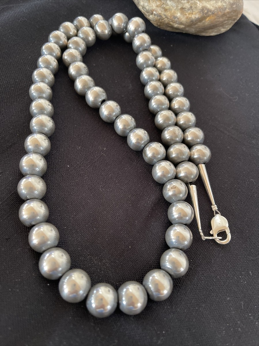 Native American 14mm Sterling Silver Navajo Pearls 30