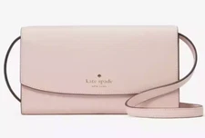 New Kate Spade Dana Small Flap Crossbody Bag Rose Smoke Pink Factory Wrapped NWT