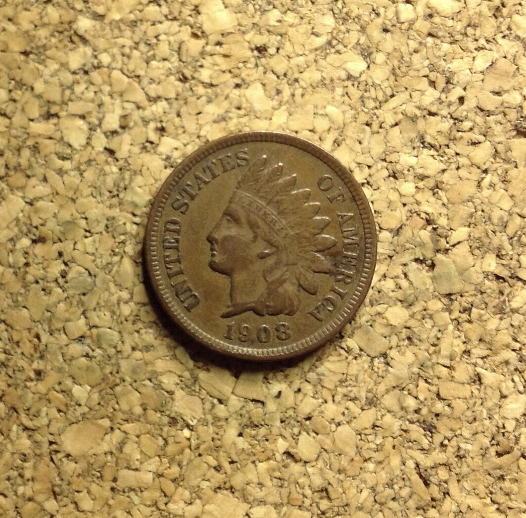 1908 Indian Head Cent Penny 