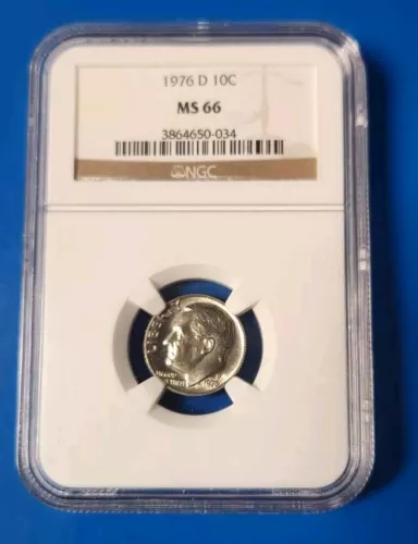 1976-D 10C Roosevelt Dime NGC MS66