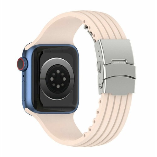 For Apple Watch Series Ultra 2 Ultra 9 8 7 6 SE Silicone Strap Replacement - Picture 7 of 22