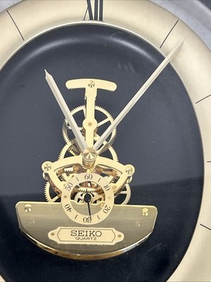 Vintage 1980's Seiko Skeleton Visible Movement Wall Clock QAX201G