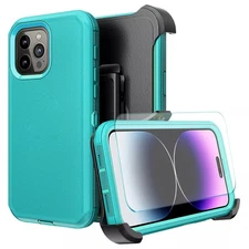 For iPhone 13/Pro/Pro Max Case Phone Cover Shockproof Fit Defender+ Glass Screen