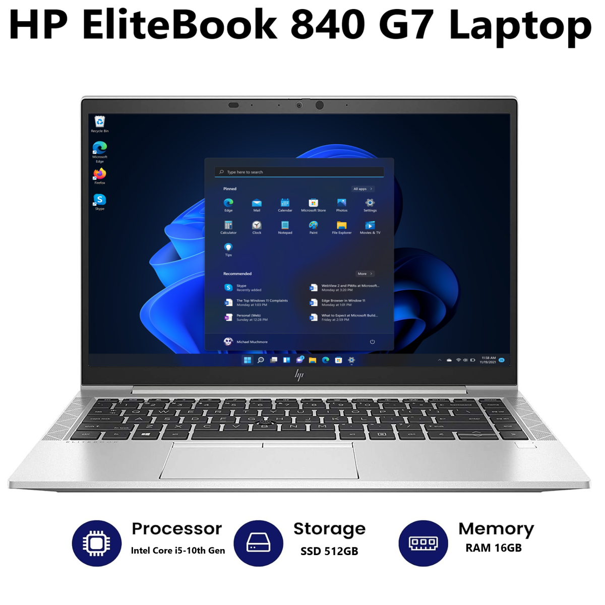 HP EliteBook 840 G7 Core i5-10310U I 16Go I 256Go SSD NVMe 14″FHD [Remis à Neuf] – PC Geant