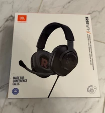 New JBL Free WFH Wired Over-Ear Headset with Detachable w/ Mic - Black - Sealed