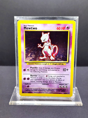 Pokemon Mewtwo 10/102 Base Set Holo Rare WOTC NM