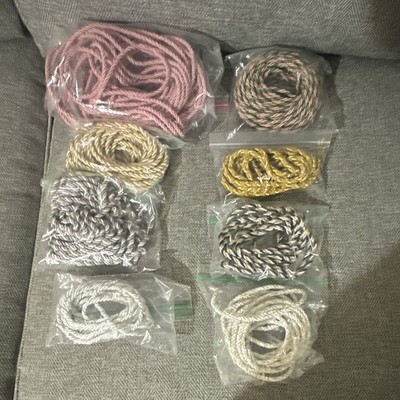 Multicolor Braided  Cords Assorted Twisted Bundles. 8 pcs. For pillows etc.