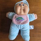 Vintage Hasbro Babyland Cabbage Patch Baby Rattle Doll Blue with Orange Hair
