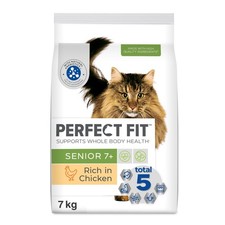 Perfect Fit Senior 7+ Dry Cat Food Chicken 7kg for Older Cats with Vitamins 5.55 per kilo