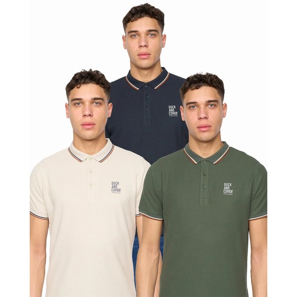 "Duck and Cover - \"Melports\" Poloshirt FüR Herren(3Er-Pack) (BG1879)"-image