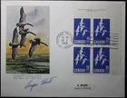 Canada #415, Signed By Artist, U.R. Plate Block, Plate #1, First Day Cover