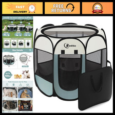 Portable Pet Playpen for Dogs  Cats - Indoor/Outdoor Enclosure Tent, Small Size