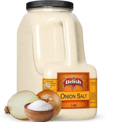 Onion Salt by It's Delish   6 LBS Bulk Restaurant Gallon Jug with Handle