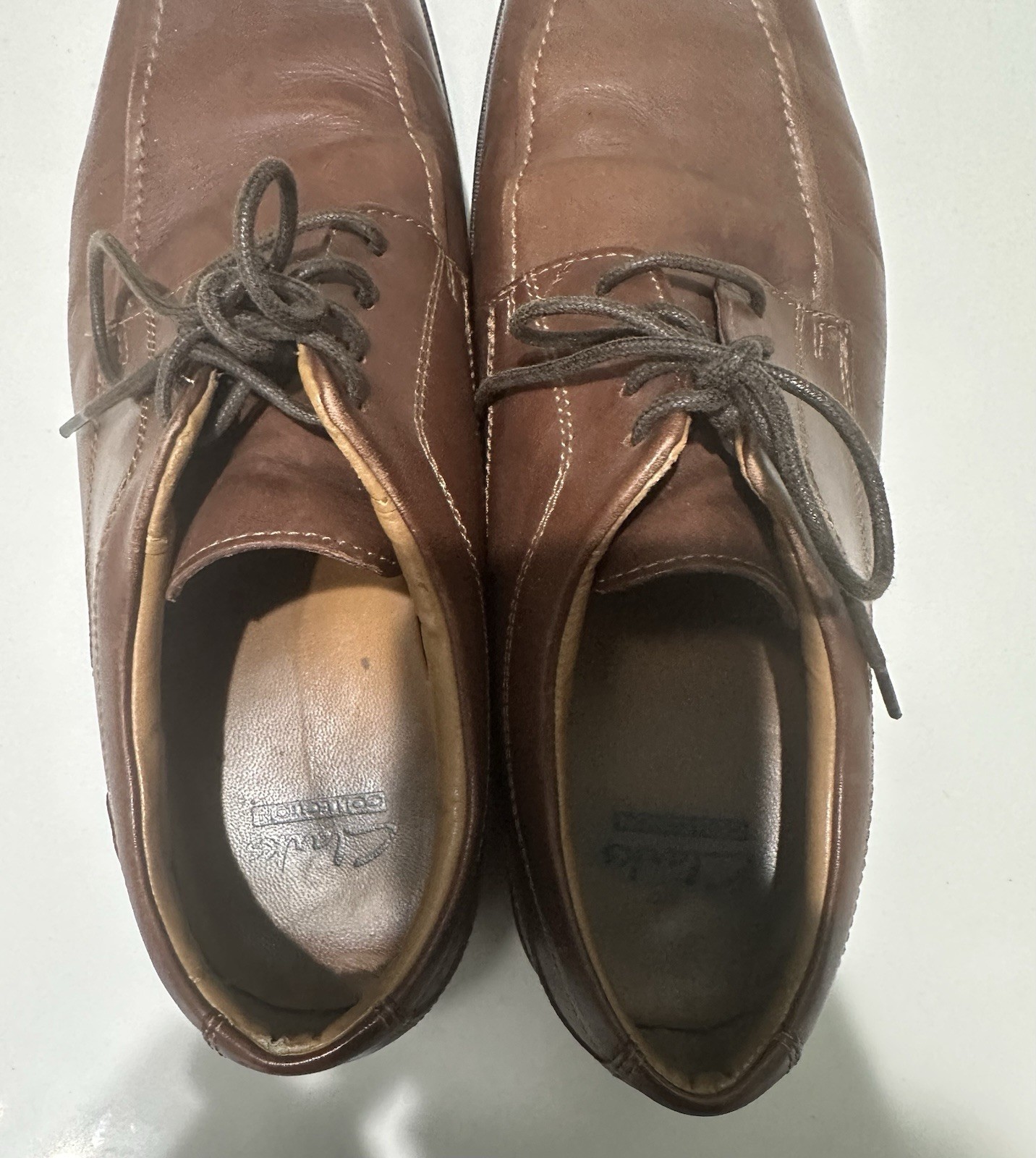 SAOLA Scarpe eleganti Clarks uomo Beeston Stride Oxford taglia 9M pelle marrone