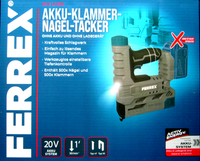 20V Li-Ion Klammer-Nagel-Tacker Ferrex Ohne Akku Und LadegeräT++Neu Und Ovp++
