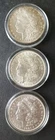 Lot of Three 1921 $1 Morgan Silver Dollars in Capsules