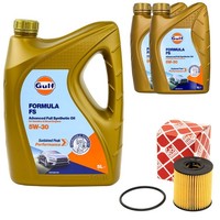 MotoröL Set Gulf Formula FS 5W-30 7 Liter + ÖLfilter FüR Ford Transit Kasten