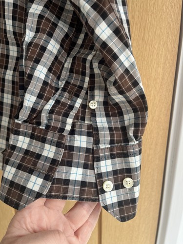 Barbour Men's Checked Brown Shirt Size L - Picture 5 of 11