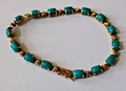 Sleeping Beauty Turquoise Women's Tennis Bracelet 14K Yellow Gold