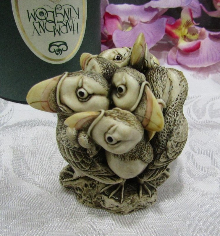 Harmony Kingdom In Fine Feather Collectible Trinket Box Figurine  OO