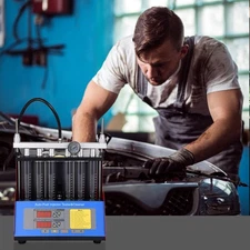 Ultrasonic Fuel Injector Cleaner Tester Car Nozzle Cleaning Machine 6 Cylinder