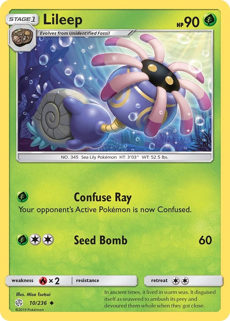 Lileep (10/236) Uncommon NM SM12 SM - Cosmic Eclipse Pokemon TCG