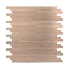 Copper Backsplash Peel and Stick Tiles, Self Adhesive Linear Stick on Backspl...