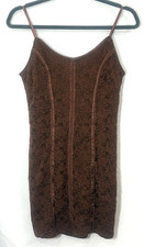 NWT Forever 21 Brown Lace Bodycon Mini Dress Womens Size M