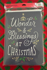 Pack of 10 Dayspring Christmas Cards  "Wonder  Blessings at Christmas"