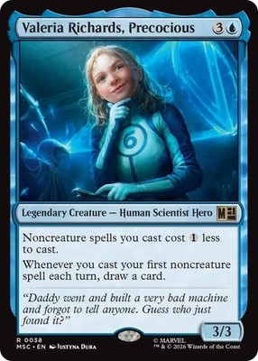 NM Valeria Richards, Precocious, MTG, Heroes Commander, Magic the Gathering, 38