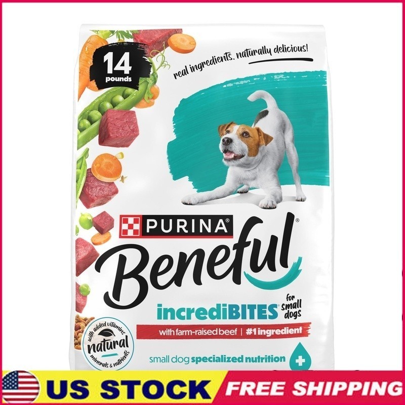 W/ Beef Protein Vitamins Nutrients Dry Kibble New