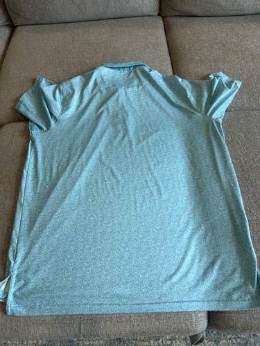 Polo Peter Millar estiva comoda design all over logo uomo XL blu - Foto 8 di 8