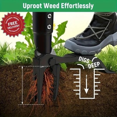 Weeder Puller Stand Up Weed Tool Handle Claw Garden Outdoor Root Remover Killer