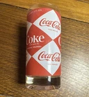 Vintage COCA-COLA Drinking Glass with  Diamond Pattern