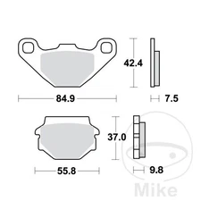 33624-SINTERED BRAKE PADS SI ALTN: 7376973 compatible with Kawasaki KX 