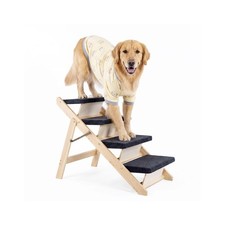 MEWANG Wood Pet Stairs  Ramp for Small/Medium Dogs and Cats, Aging Pets  