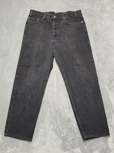 Jeans Vintage Y2K Levi's 550 Relaxed Fit Uomo Nero 38x32 Novembre 2000