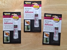 3 x Everbuild Stick 2 All Purpose Strong Clear Adhesive Tube 30ml