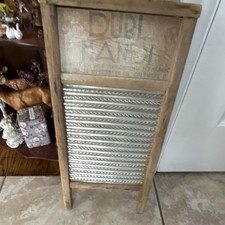 Dubl Handi Vintage Wash Board Wood Metal Rectangular Laundry Tool