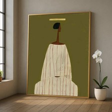 Abstract Figure Canvas, Modern Art Print, Large Framed Wall Art Poster